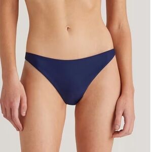NWT QUINCE Italian Low-Rise Bikini Bottom Deep Navy